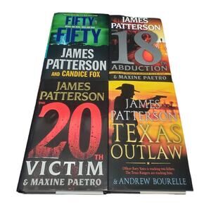 James Patterson Hardback Book Bundle 55 18th Abduction 20th Victim Texas Outlaw
